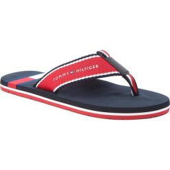 Japonki TOMMY HILFIGER - Corporate Flag Beach Sandal FM0FM01605 Tango Red 611. Czerwone klapki męskie TOMMY HILFIGER, bez wzorów, ze skóry. W wyprzedaży za 149,00 zł.