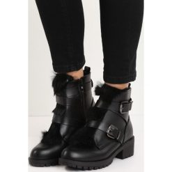 Czarne Botki Hairy Nose. Czarne buty zimowe damskie Born2be, na niskim obcasie. Za 89,99 zł.