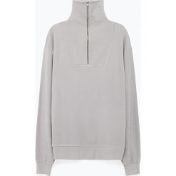 Bluza "Lysmay" w kolorze jasnoszarym. Szare bluzy damskie American Vintage, m, bez wzorów, z krótkim rękawem, krótkie, bez kaptura. W wyprzedaży za 165,95 zł.