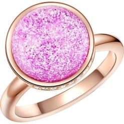 Pozłacany pierścionek z kryształami Swarovski. Żółte pierścionki damskie Highstreet Jewels, Runway & Co., z kryształem, złote. W wyprzedaży za 59,95 zł.