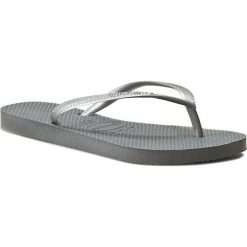 Japonki HAVAIANAS - Slim 40000305178 Steel Gray. Szare klapki damskie Havaianas, bez wzorów, z tworzywa sztucznego, bez obcasa. Za 99,00 zł.