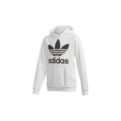 Bluzy dresowe Dziecko adidas Bluza z kapturem Trefoil. Białe bluzy chłopięce marki Adidas, z dresówki, z kapturem. Za 229,00 zł.