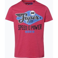 Superdry - T-shirt męski, czerwony. Czerwone t-shirty męskie z nadrukiem Superdry, m, z klasycznym kołnierzykiem. Za 149,95 zł.