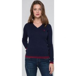Sweter w kolorze granatowym. Niebieskie bez kategorii marki Felix Hardy, l, w paski, ze splotem. W wyprzedaży za 129,95 zł.