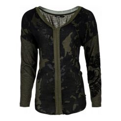 Desigual Bluzka Damska Camiseta Xs Khaki. Brązowe bralety Desigual, xs. W wyprzedaży za 174,00 zł.