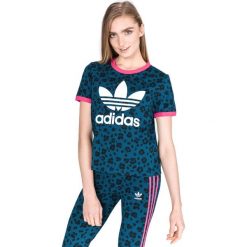 Adidas Originals Koszulka Niebieski. Niebieskie koszulki damskie adidas Originals, s, bez wzorów, z bawełny, bez kołnierzyka. Za 113,95 zł.