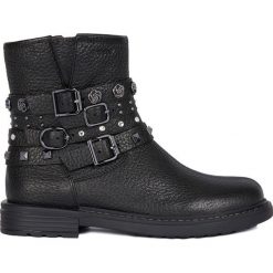 Geox - Botki dziecięce. Czarne botki dziewczęce Geox, bez zapięcia. Za 429,90 zł.