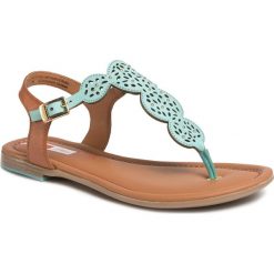 Sandały S.OLIVER - 5-28102-24 Turquoise 796. Niebieskie klapki damskie S.Oliver, bez wzorów, ze skóry, bez obcasa, na obcasie. Za 199,00 zł.