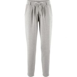 Spodnie dresowe bonprix jasnoszary melanż. Szare spodnie damskie bonprix, z dresówki. Za 49,99 zł.