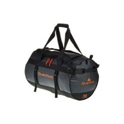 Torba trekkingowa 70 l. Czarne plecaki męskie marki QUECHUA, bez wzorów, z poliesteru. Za 169,99 zł.