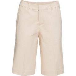 Bermudy biznesowe bonprix beżowo-szary. Szare szorty damskie bonprix, biznesowe. Za 79,99 zł.