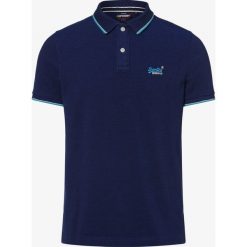 Superdry - Męska koszulka polo, niebieski. Niebieskie koszulki męskie Superdry, m, w paski, sportowe, polo, bez rękawów. Za 229,95 zł.