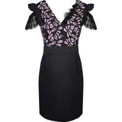 Pinko Sukienka "Cora". Sukienki damskie Pinko, bez wzorów, z tkaniny, bez kołnierzyka, bez rękawów, dopasowane. Za 459,00 zł.