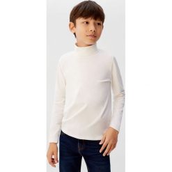 Mango Kids - Longsleeve dziecięcy Turbo 110-164 cm. Czarne t-shirty chłopięce Mango Kids, bez wzorów, z elastanu, z długim rękawem. Za 25,90 zł.