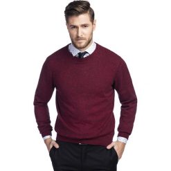 Sweter EDMONDO SWAR000214. Czerwone swetry męskie Giacomo Conti, na zimę, m, bez wzorów, z bawełny, bez kołnierzyka, bez kaptura. Za 149,00 zł.