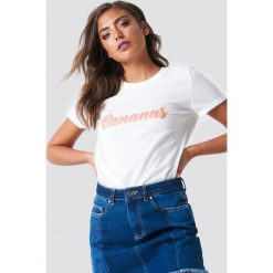 Rut&Circle T-shirt Bea - White. Białe t-shirty damskie Rut&Circle, z nadrukiem, z klasycznym kołnierzykiem. Za 80,95 zł.