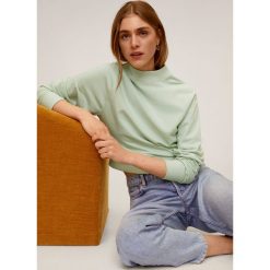 Mango - Bluza Soft. Zielone bluzy damskie Mango, s, bez wzorów, z elastanu, bez rękawów, bez kaptura. Za 79,90 zł.
