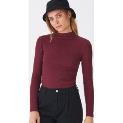 Bluzka z półgolfem basic - Bordowy. Czerwone bluzki damskie House, s, bez wzorów, bez kołnierzyka, bez rękawów. Za 49,99 zł.