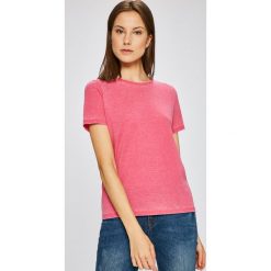 Only - Top. Czerwone bluzki damskie ONLY, s, bez wzorów, z bawełny, z okrągłym kołnierzem. W wyprzedaży za 29,90 zł.