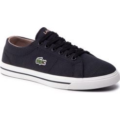 Tenisówki LACOSTE - Riberac 119 1 Cuj 7-37CUJ00188X0 Blk/Lt Tan. Czarne trampki chłopięce marki Lacoste, bez wzorów, ze skóry ekologicznej, na sznurówki. Za 269,99 zł.