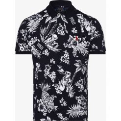 Polo Ralph Lauren - Męska koszulka polo – Custom Slim Fit, niebieski. Niebieskie koszulki męskie Polo Ralph Lauren, xl, z nadrukiem, wakacyjne, bez rękawów. Za 599,95 zł.