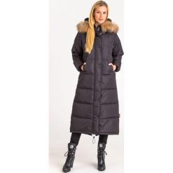 PŁASZCZ PIKOWANY OSELLA WEEKEND MAX MARA. Czarne kurtki damskie Weekend Max Mara, z aplikacjami, z materiału, bez kaptura. Za 2839,00 zł.