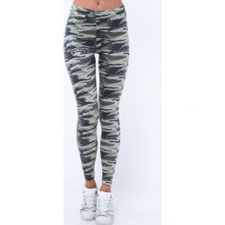 Legginsy moro z naszywką 7786. Szare bez kategorii marki Fasardi, s, z aplikacjami. Za 39,00 zł.