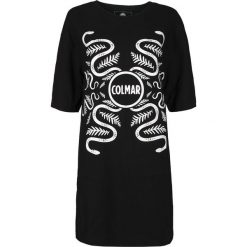 T- shirt Colmar. Czarne koszulki damskie Colmar, bez wzorów, z włoskim kołnierzykiem, z długim rękawem. Za 169,00 zł.