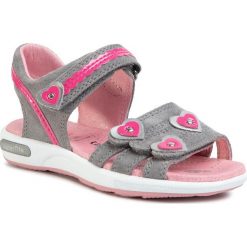 Sandały SUPERFIT - 6-06133-25 D Hellgrau/Rosa. Szare sandały dziewczęce Superfit, z zamszu, bez zapięcia. Za 299,00 zł.