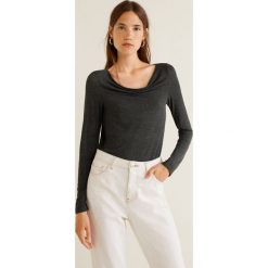 Mango - Bluzka Reswan. Szare bluzki asymetryczne Mango, l, z dzianiny, casualowe. Za 59,90 zł.