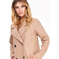 DWURZĘDOWY ELEGANCKI DŁUGI PŁASZCZ. Brązowe płaszcze damskie Top Secret, na zimę, bez wzorów, eleganckie, długie. W wyprzedaży za 119,99 zł.