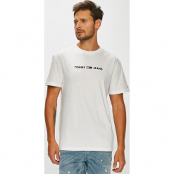 Tommy Jeans - T-shirt/polo DM0DM05125. Szare koszulki polo Tommy Jeans, l, z aplikacjami, z dzianiny. Za 159,90 zł.