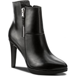 Botki EDEO - 3127-741 Czarny. Czarne botki damskie na obcasie marki Edeo, z polaru. W wyprzedaży za 279,00 zł.
