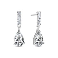 Pozłacane kolczyki z kryształami. Szare kolczyki damskie Diamond Style, z kryształem, złote. W wyprzedaży za 39,95 zł.