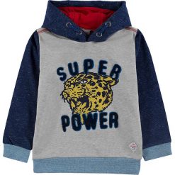 Bluza w kolorze szaro-granatowym. Szare bluzy niemowlęce Kanz, z aplikacjami, z bawełny. W wyprzedaży za 62,95 zł.