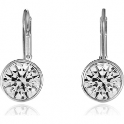 Kolczyki "Amarillo" z kryształkami Swarovski. Szare kolczyki damskie marki METROPOLITAN, z kryształem. W wyprzedaży za 43,95 zł.