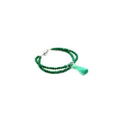 Bransoletka Malachit Chwost złoto. Zielone bransoletki damskie marki Brazi druse jewelry, z malachitem, srebrne. Za 220,00 zł.
