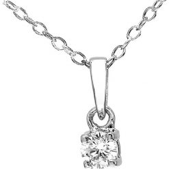 Srebrny naszyjnik z zawieszką z syntetycznego diamentu - dł. 40 cm. Szare naszyjniki damskie Just Diamonds, z diamentem, srebrne. W wyprzedaży za 580,95 zł.