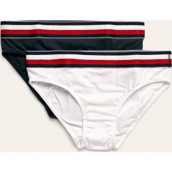 Tommy Hilfiger - Figi dziecięce (2 pack). Białe majtki dziewczęce TOMMY HILFIGER, z elastanu. W wyprzedaży za 69,90 zł.