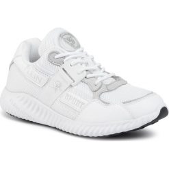 Sneakersy PLEIN SPORT - Runner Tiger A19S USC0015 SXV003N White 01. Białe półbuty damskie Plein Sport, bez wzorów, ze skóry ekologicznej, sportowe, bez obcasa, na płaskiej podeszwie, bez zapięcia. W wyprzedaży za 519,00 zł.