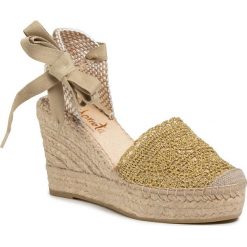 Espadryle VIDORRETA - Valenciana Cintas Trasera 05900 Oro. Żółte espadryle damskie Vidorreta, bez wzorów, z tworzywa sztucznego, bez obcasa, na koturnie. Za 369,00 zł.