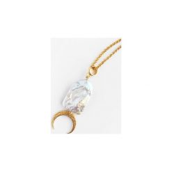 Naszyjnik Hippie Opulence. Żółte naszyjniki damskie Iluzja jewellery, z perłą, srebrne. Za 191,20 zł.