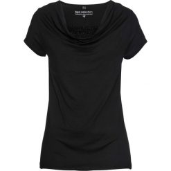 Shirt z koronką bonprix czarny. Czarne koszulki damskie bonprix, w koronkowe wzory, z koronki, bez kołnierzyka, bez rękawów. Za 74,99 zł.