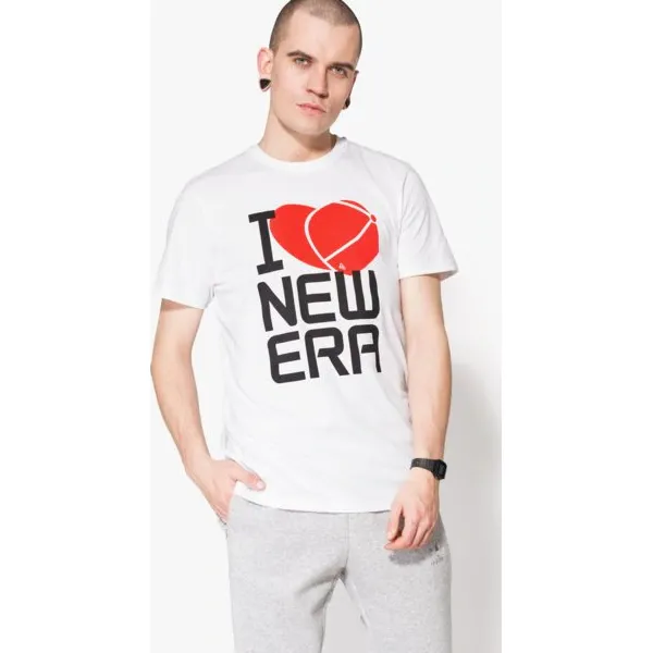 New Era Koszulka Heart Ne Wht , biały, rozmiar L. Białe koszulki męskie New Era, m, bez wzorów, z bawełny, klasyczne, z klasycznym kołnierzykiem, bez rękawów. W wyprzedaży za 69,99 zł.