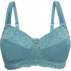 Biustonosz odciążający bez fiszbinów bonprix matowy kobaltowy. Niebieskie biustonosze bonprix, bez wzorów, z koronki. Za 37,99 zł.
