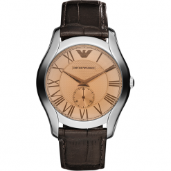 Zegarek EMPORIO ARMANI - Valente AR1704 Dark Brown/Silver Steel. Brązowe zegarki męskie Emporio Armani. Za 809,00 zł.
