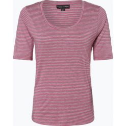 Franco Callegari - T-shirt damski, szary. Szare t-shirty damskie Franco Callegari, w paski, z bawełny, bez kołnierzyka. Za 59,95 zł.