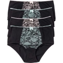 Figi: Figi „maxi” (4 pary) bonprix czarny