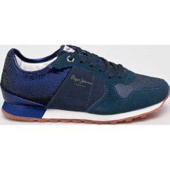 Pepe Jeans - Buty. Różowe buty sportowe damskie Pepe Jeans, bez wzorów, z jeansu, sportowe. W wyprzedaży za 279,90 zł.