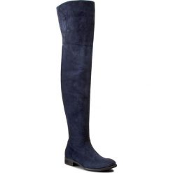 Muszkieterki GINO ROSSI - Miwa DKH150-S95-4K00-5700-0 59. Niebieskie kozaki damskie ze skóry, na wysokim obcasie. W wyprzedaży za 299,00 zł.